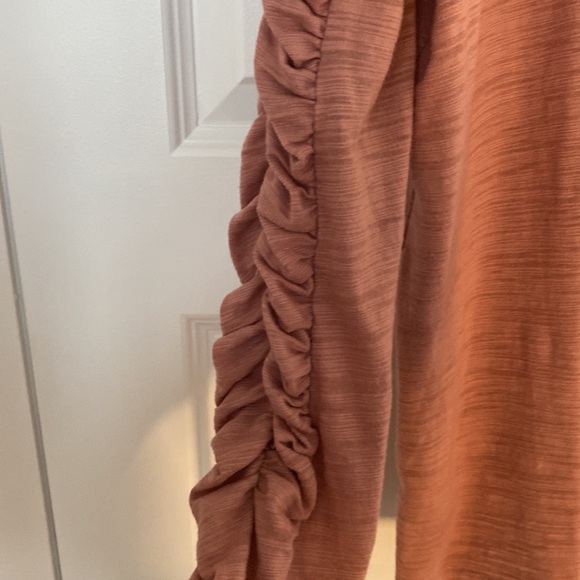 FREE PEOPLE - WE THE FREE long sleeve with ruffled sleeves pink size medium - Picture 7 of 7